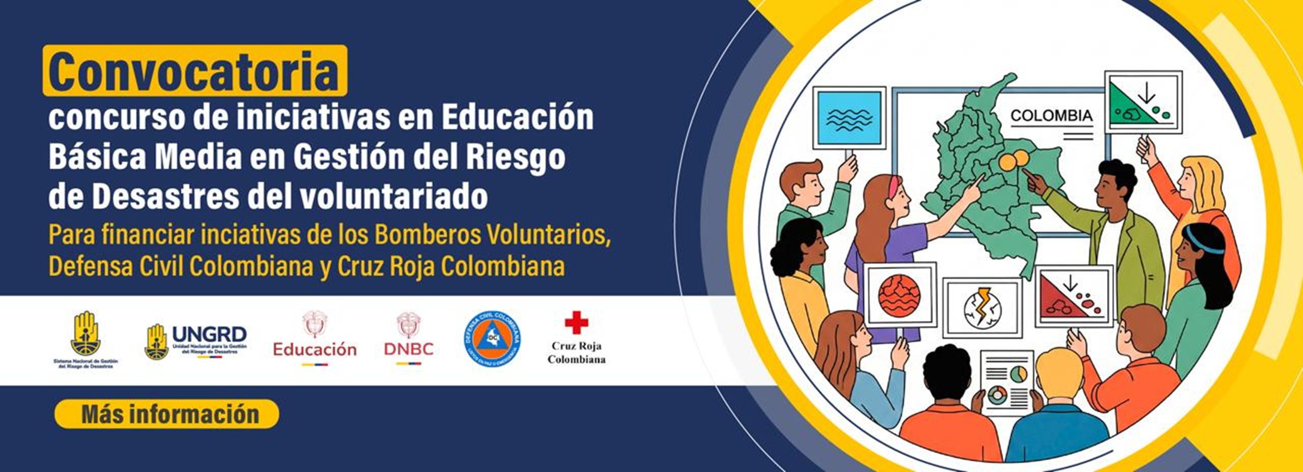 Abierta la convocatoria al Concurso de Iniciativas Educativas en Gestión del Riesgo de Desastres con enfoque en voluntariado