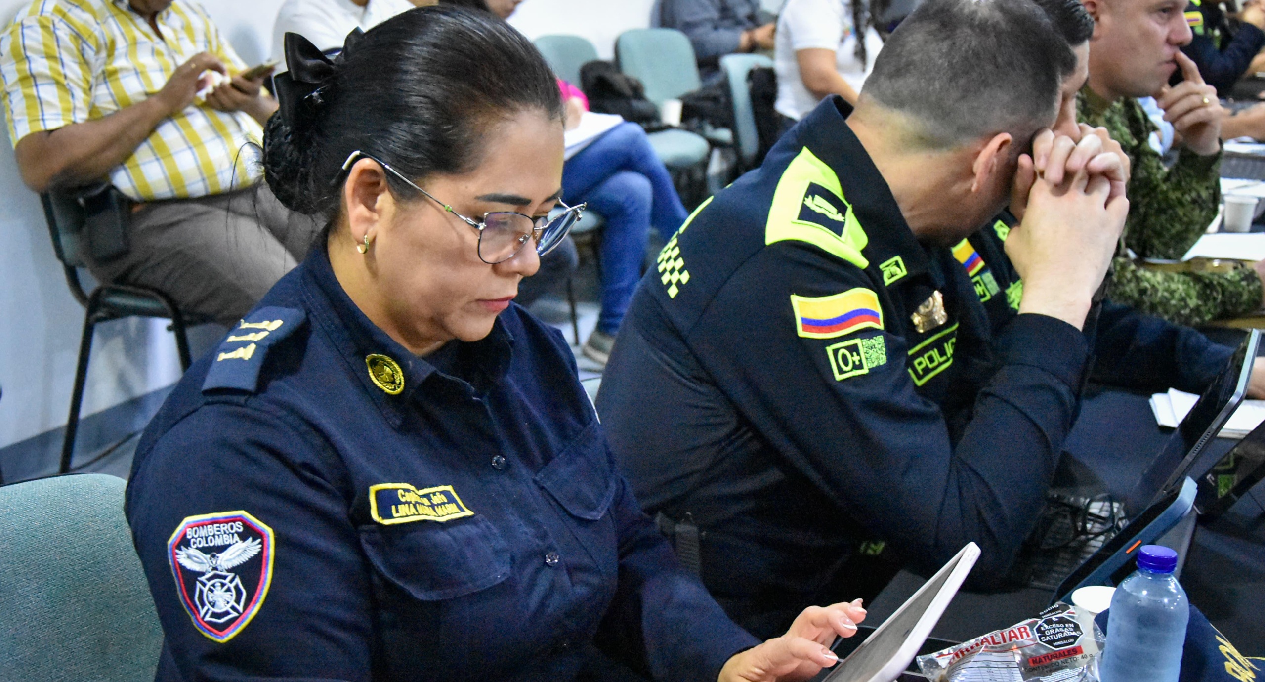 Directora Nacional de Bomberos participa en PMU permanente por emergencias invernales en Montería