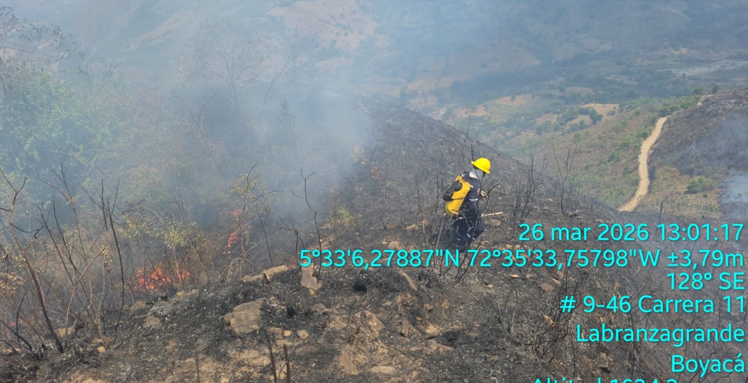 Bomberos controlan incendio que afectó 35 hectáreas en Labranzagrande