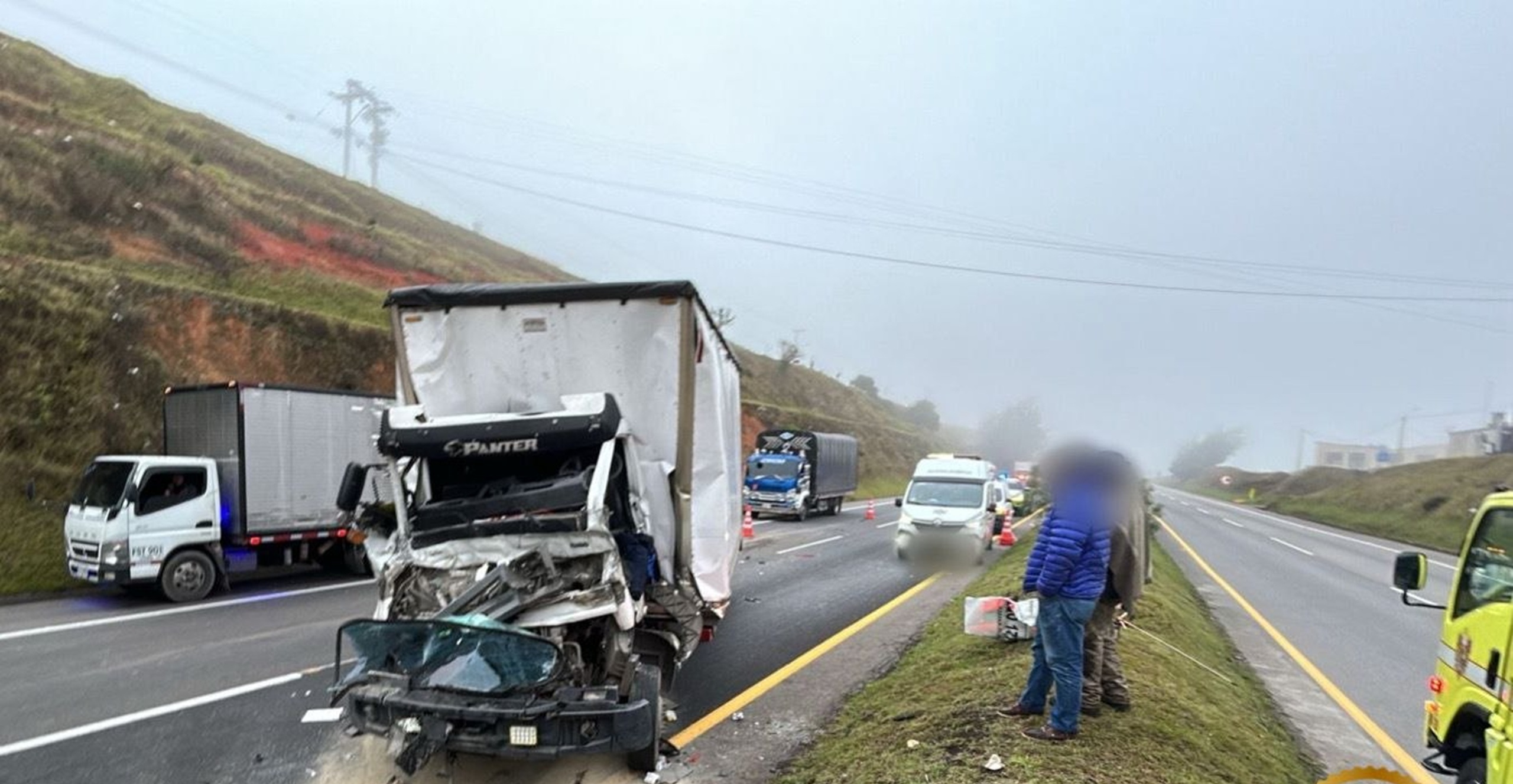 Accidente de tránsito en la variante Tunja–Bogotá deja un lesionado en Boyacá