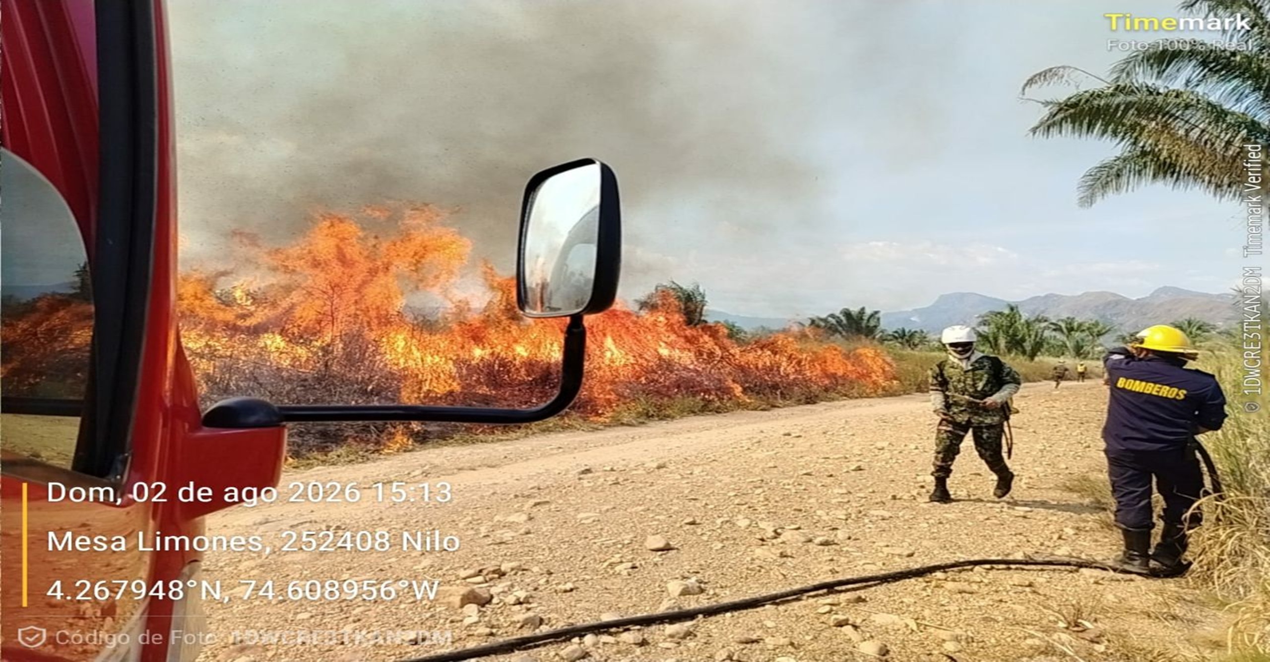 Operación conjunta permite controlar en un 95 % incendio forestal en la Base Militar de Tolemaida