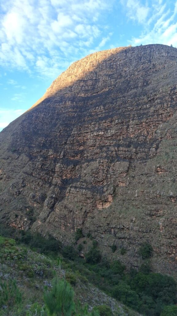 Ladera de montaña con afectación en la vegetación tras el incendio forestal en Neiva, Huila.