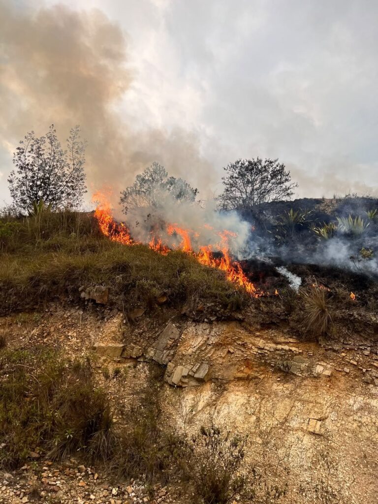 Incendio forestal que afectó aproximadamente 3,5 hectáreas de cobertura vegetal en Soacha, Cundinamarca.